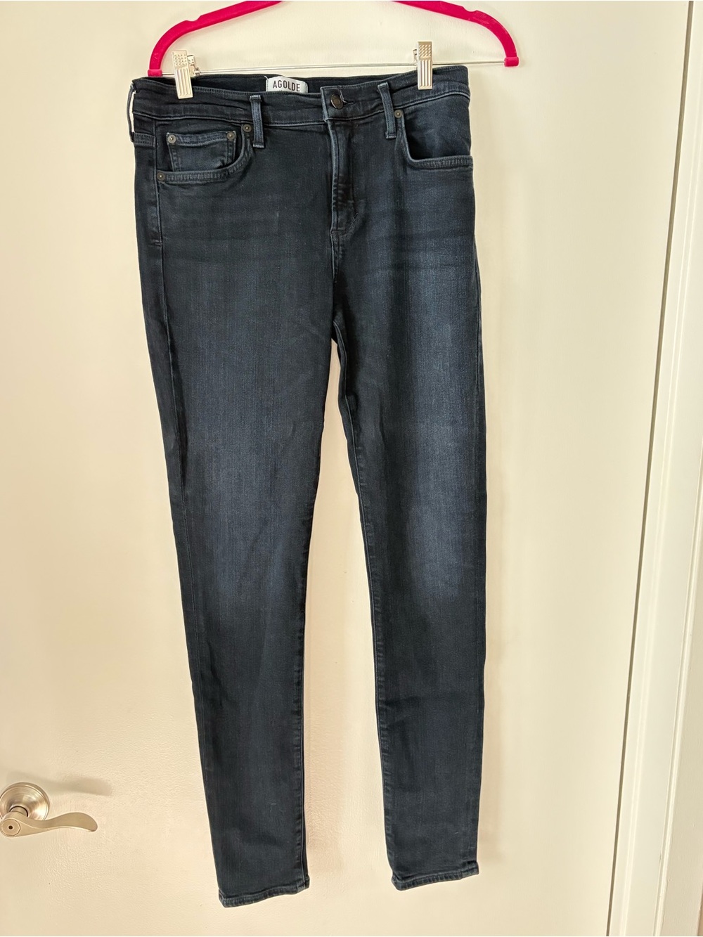 Agolde Skinny Jeans in Dark Wash Blue
